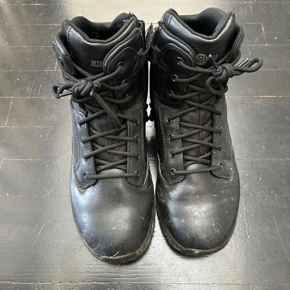 INTERCEPTOR Men's Black Tactical Boots. Size 11